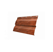 Металлический сайдинг Grand Line Корабельная доска 0,45 Print Twincolor Cherry Wood