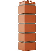 Угол фасадной панели наружный Клинкерный кирпич Design Терракотовый