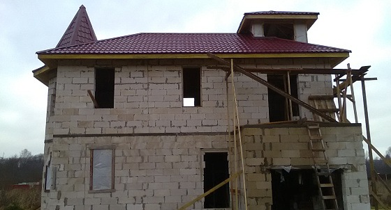 Монтаж металлочерепицы в д. Мелекса