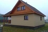 Облицовка фиброцементным сайдингом и монтаж ондулина в д. Малое Тешково
