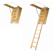 Чердачная складная деревянная лестница Fakro LWS Plus 60*120*335