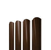 Штакетник Полукруглый Slim Фигурный Grand Line 0,45 Colority Print Choco Wood