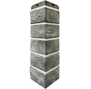 Угол фасадной панели наружный Состаренный кирпич Design Plus Гранит с белым швом