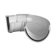 Угол желоба регулируемый 90°-150°ТН ПВХ, белый