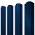 Штакетник Grand Line Прямоугольный фигурный 118 мм PE 0,45 RAL 5005 сигнальный синий