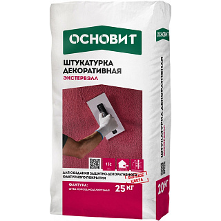 ШТУКАТУРКА ДЕКОРАТИВНАЯ ОСНОВИТ ЭКСТЕРВЭЛЛ МОДЕЛИРУЕМАЯ СУПЕРБЕЛАЯ (фракция 0,5 мм) OM-0,5\1 WC
