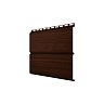 Металлический сайдинг Grand Line ЭкоБрус 0,45 Print Twincolor Choco Wood