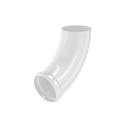 Отвод трубы декорированный Aquasystem PU, 125/90 RAL9003