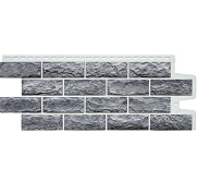 Фасадная панель Grand Line Колотый камень Design Plus Гранит с белым швом