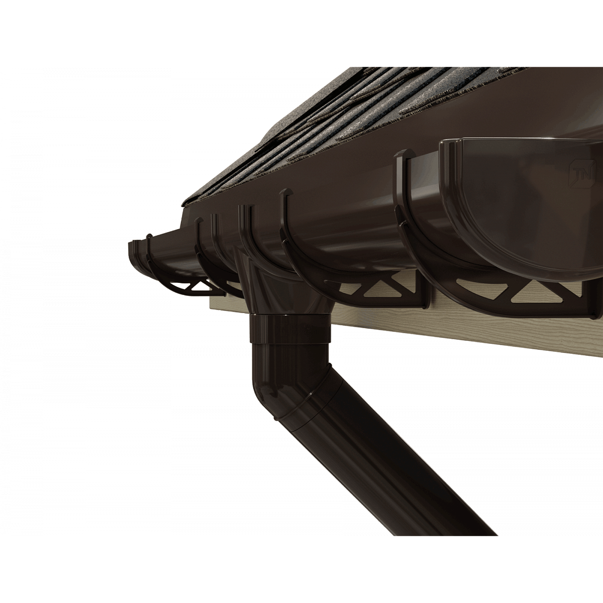 Колено трубы 108° ТН ПВХ, темно-коричневый