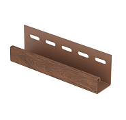 J-планка (J-trim) Ю-ПЛАСТ Софит PRO Орех темный