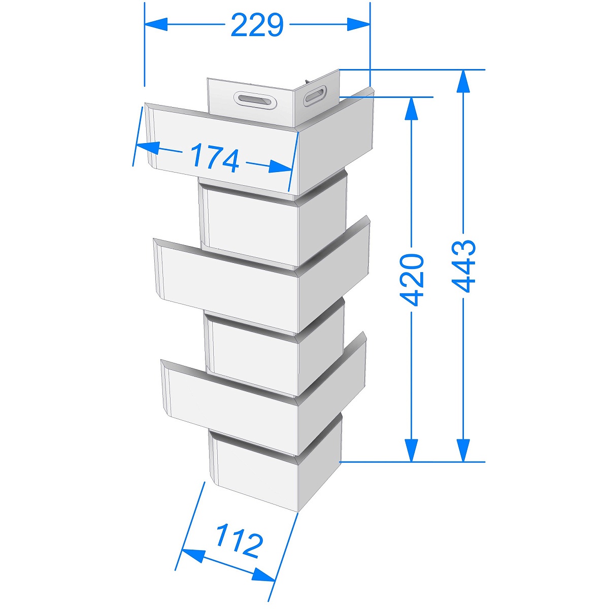 Угол фасадной панели Docke PREMIUM Flemish Янтарный